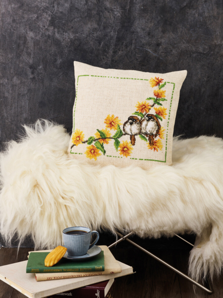 Borduurpakket Ranonkel & Huismussen 40 x 40 cm