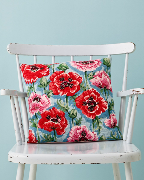 Borduurpakket Klaprozen 39 x 39 cm