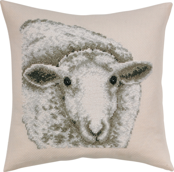Borduurpakket Wit Schaap 40 x 40 cm