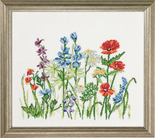 Borduurpakket Veldbloemen Aida R5379 38 x 33 cm