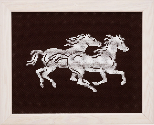 Borduurpakket Paarden in galop 5381 17 x 22 cm