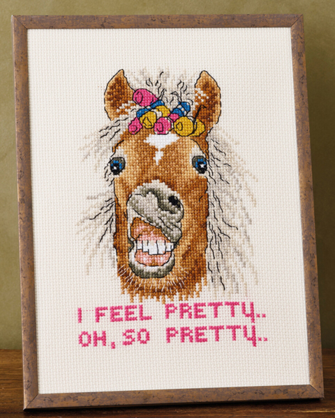 Borduurkit I feel pretty R5799 18 x 24 cm