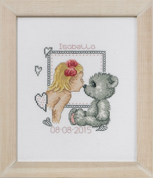 Borduurpakket Beerkus Isabella 19 x 23 cm