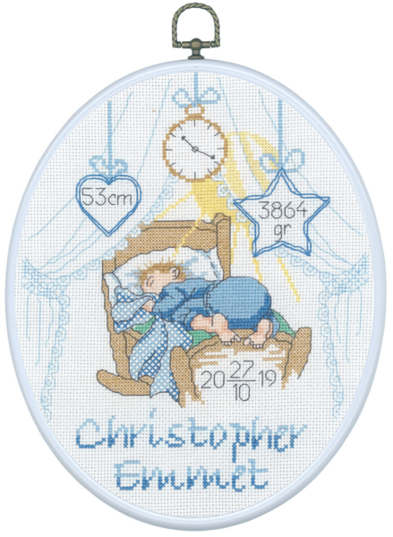 Borduurpakket Christopher Emmet M/R 20 x 26 cm