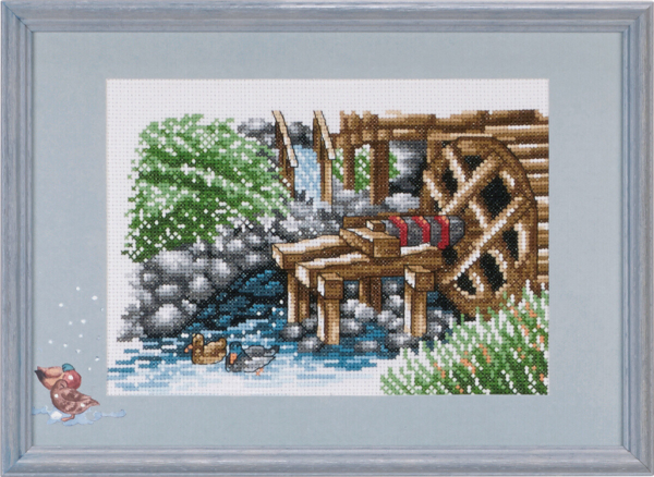 Borduurpakket Watermolen incl. PP2313 29 x 20 cm