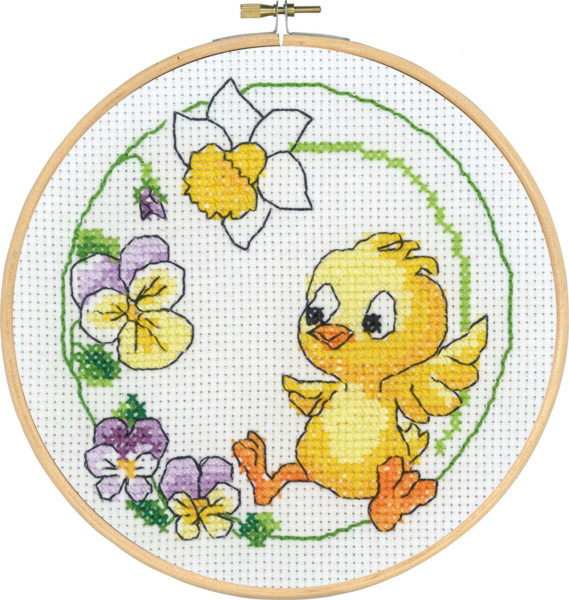 Borduurpakket Zittende kip m/5810/22 22 Ø