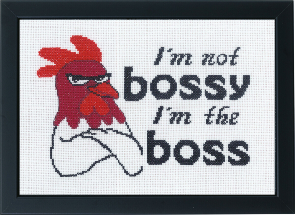 Borduurpakket I'm not bossy 29 x 20 cm