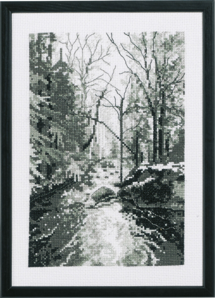 Borduurpakket Bosbeek 21 x 29 cm