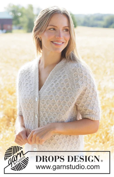 268-4 Perfectly Bee Cardigan by DROPS Design