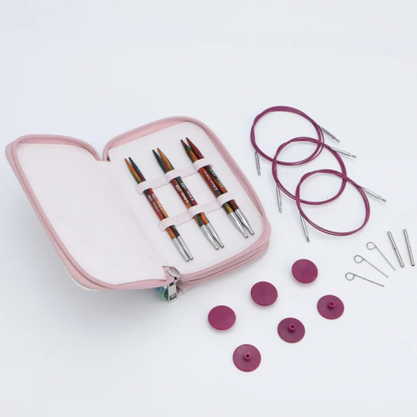 KnitPro Symfonie 2 Verwisselbare Rondbreinaalden Set, Starter Set, 13 cm