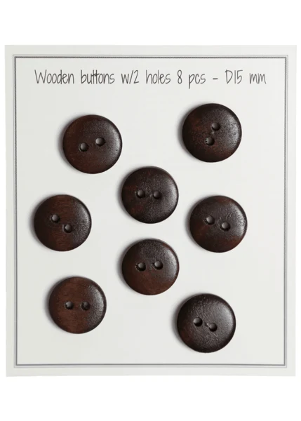 Go Handmade Houten Knopen - UFO (8 st) 15 mm