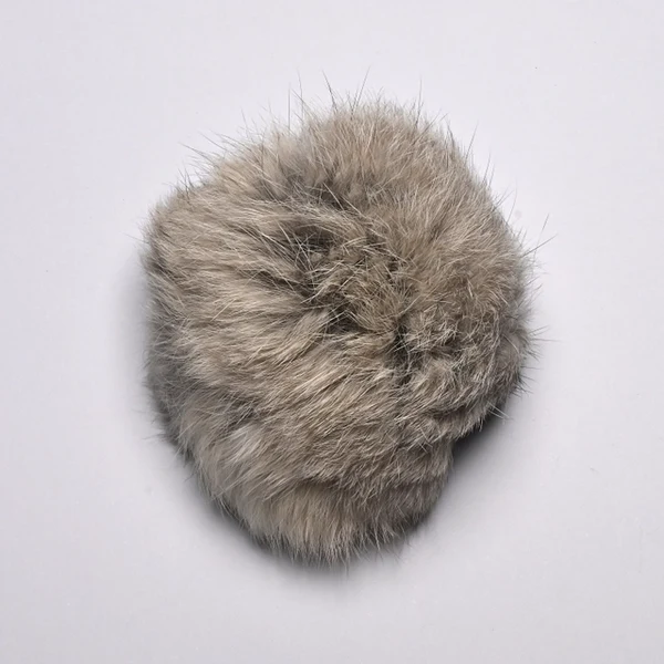 Pompon Konijnenhaar 10 cm 06 Grijs