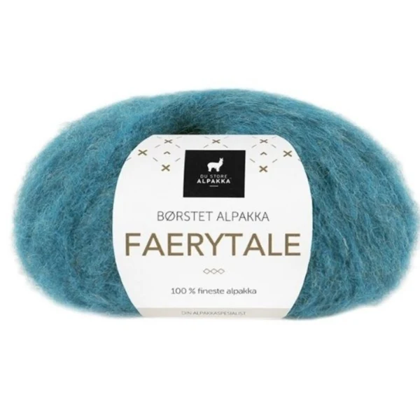 Du Store Alpakka Faerytale 766 Turkoois meleret