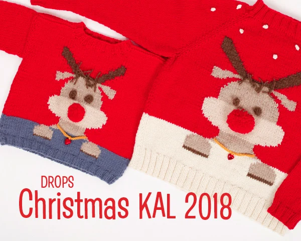 DROPS Kerst Knit-Along 2018 - Blouse voor volwassenen