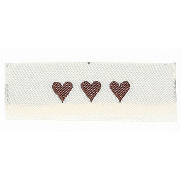 Go Handmade Geweven labels, Dubbelzijdig, 50 x 11.5 mm, 10 stuks Achterkant