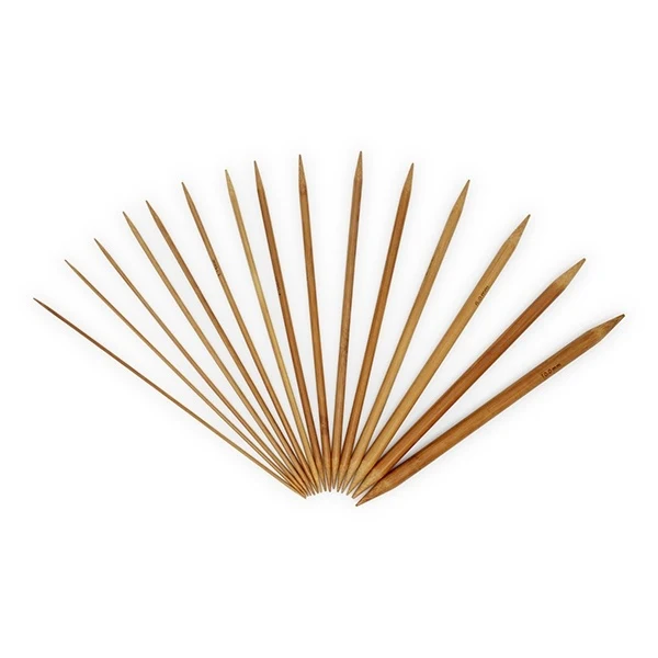 HobbyArts Strømpepindesæt Mørk bambus 20   cm