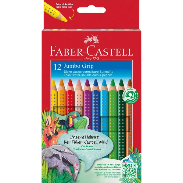 Faber-Castell Jumbo Grip aquarel driehoek 12 stuks