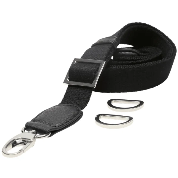 Go Handmade Schouderriem voor Tas, 85-125 cm 22290 Zwart/zilver