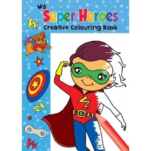 Kleurboek A4 Superhelden, 16 pagina's