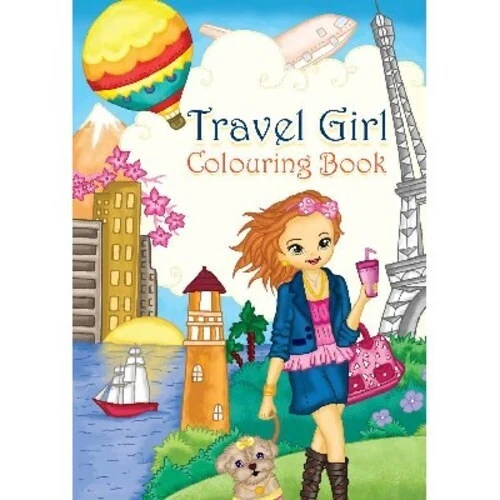 Kleurboek A4 Travel Girl, 16 pagina's