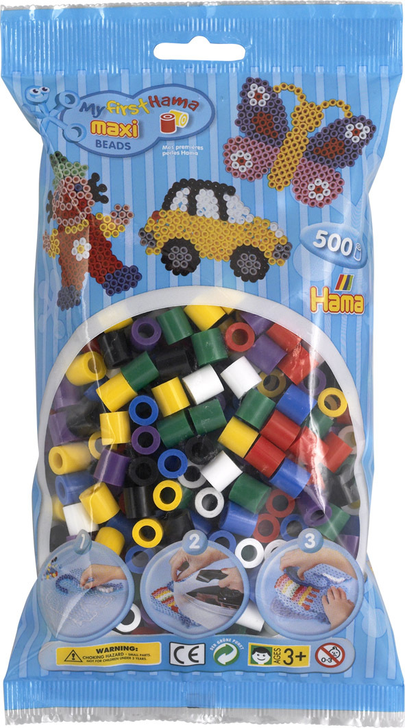 Hama Maxi Kralen 500 stuks - Mix 00