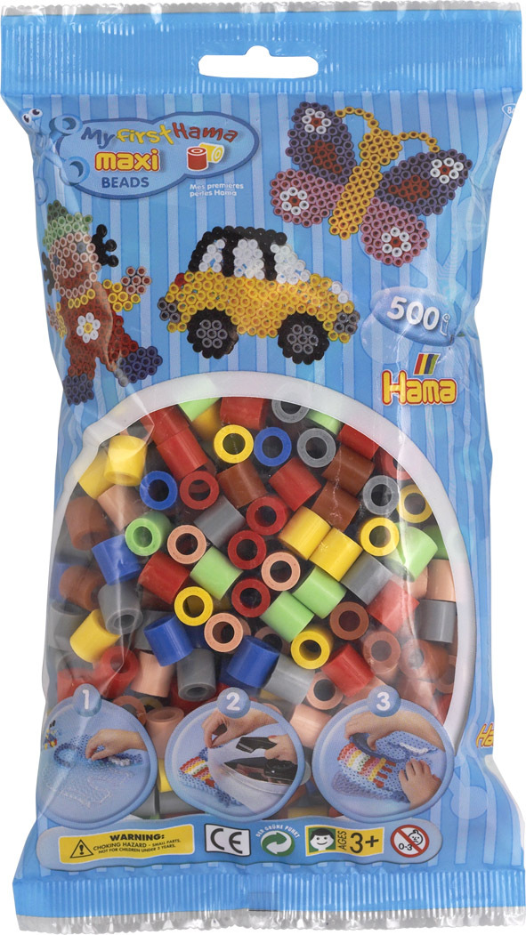Hama Maxi Kralen 500 stuks. - Mix 69