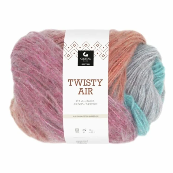 Gjestal Twisty Air 9107 Flamingo/turkoois print