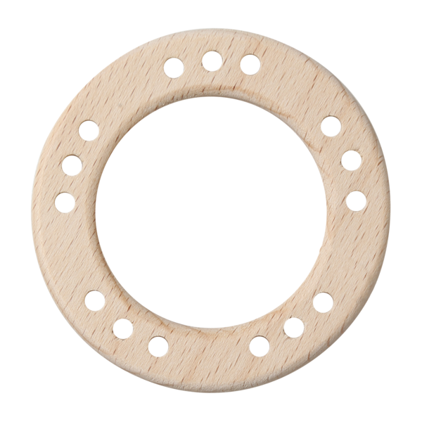 Go Handmade Houten Ringen met Gaten Ø70 mm - 10 stuks