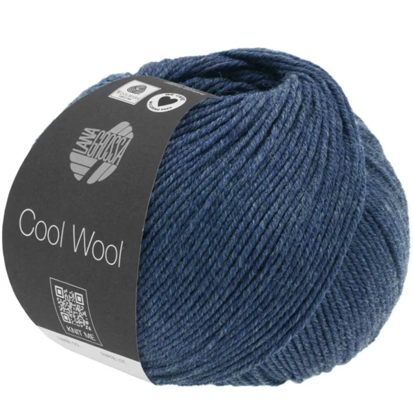 Lana Grossa Cool Wool Mélange 1493 Spijkerblauw gemêleerd