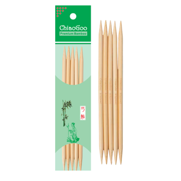 ChiaoGoo Sokkennaalden Bamboe Natural (13, 15 en 20 cm)