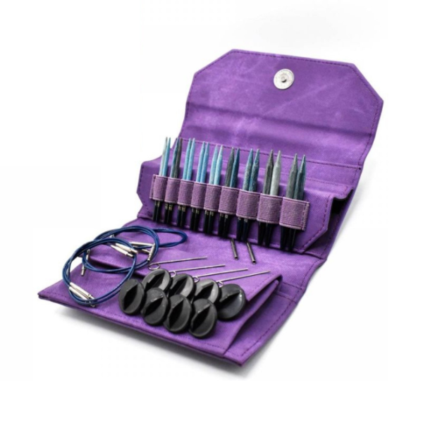 LYKKE Verwisselbare Rondbreinaalden Set Indigo, Violet, 9 cm
