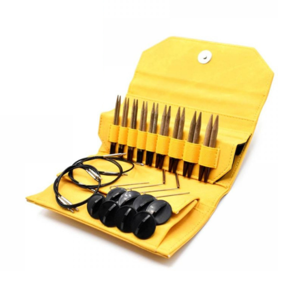LYKKE Verwisselbare Rondbreinaalden Set Umber, Geel, 9 cm