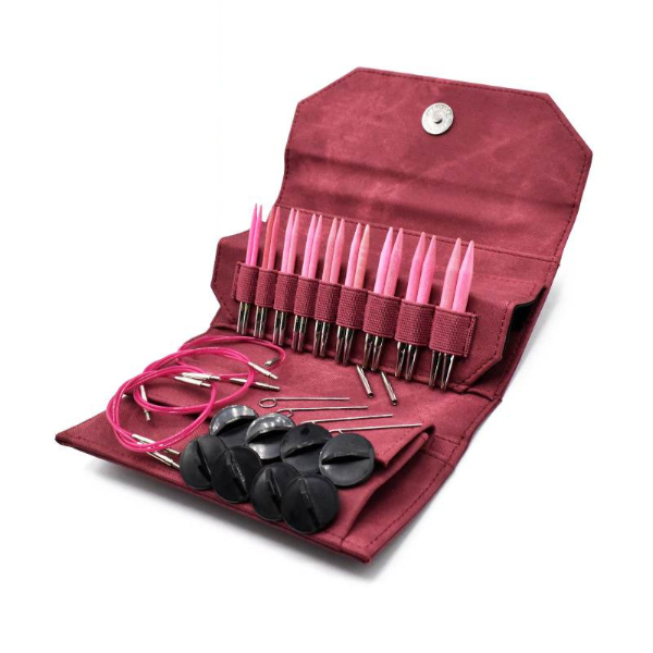 LYKKE Verwisselbare Rondbreinaalden Set Blush, Crimson, 9 cm