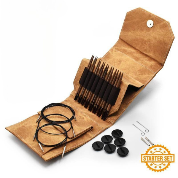 LYKKE Verwisselbare Rondbreinaalden Set Umber, Starter Set, Tan, 13 cm