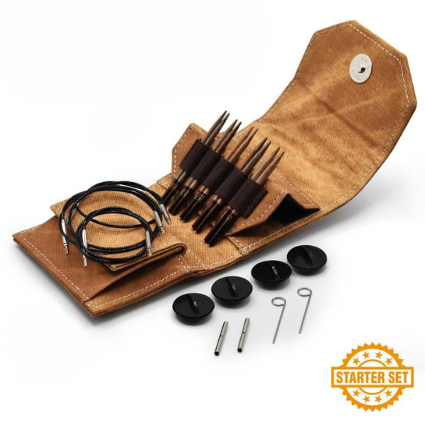 LYKKE Verwisselbare Rondbreinaaldenset Umber, Starter Set, Tan, 9 cm
