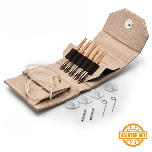 LYKKE Verwisselbare Rondbreinaalden Set Naturale, Starter Set, Beige, 9 cm
