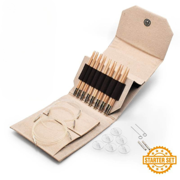 LYKKE Verwisselbare Rondbreinaalden Set Naturale, Starter Set, Beige, 13 cm