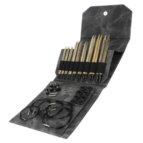 LYKKE Verwisselbare Rondbreinaaldenset Driftwood Long, Grijs, Diverse Lengtes