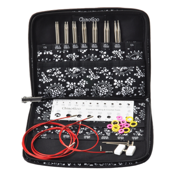 ChiaoGoo Verwisselbare Rondbreinaaldenset Twist Red Lace, Small, 13 cm