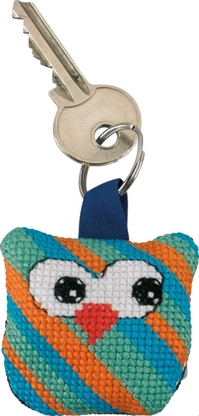 Borduurpakket Uil met schuine strepen 5 x 5 cm