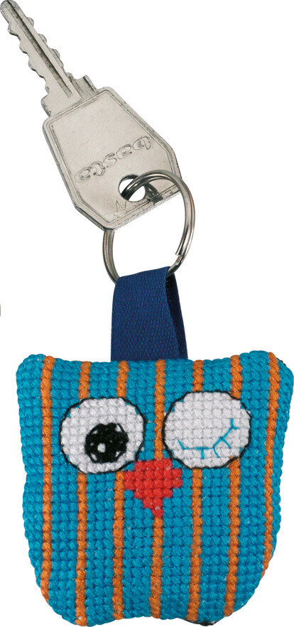 Borduurpakket Uil met verticale strepen 5 x 5 cm