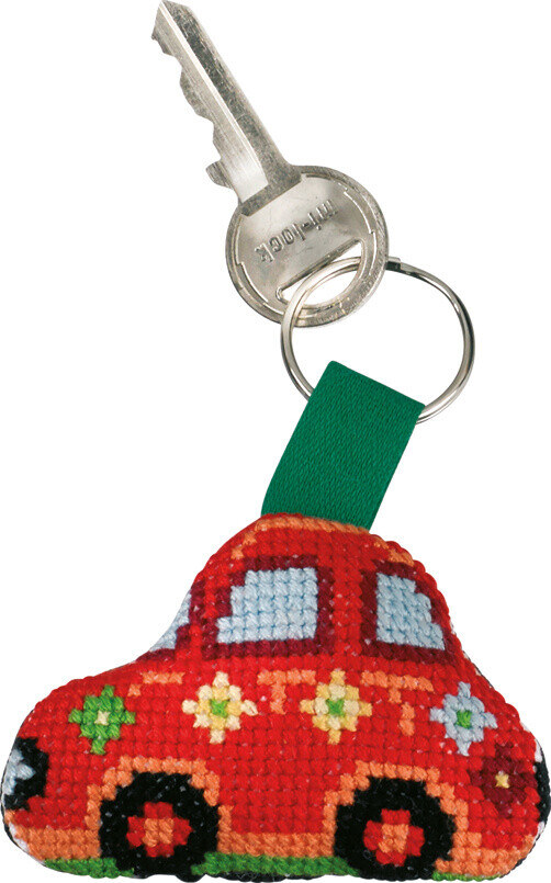 Borduurpakket Rode Fiat 7 x 5 cm