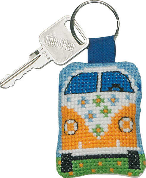 Borduurpakket Gele auto 5 x 6 cm