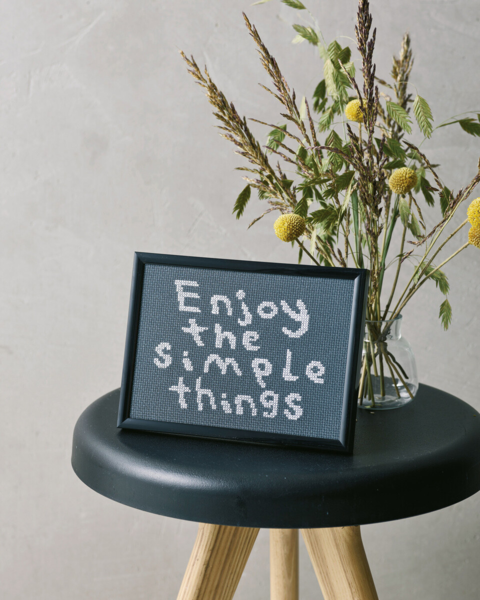 Borduurpakket Enjoy 18 x 13 cm