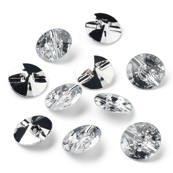 LindeHobby Kristalknopen, Helder, 20 mm, 10 stuks