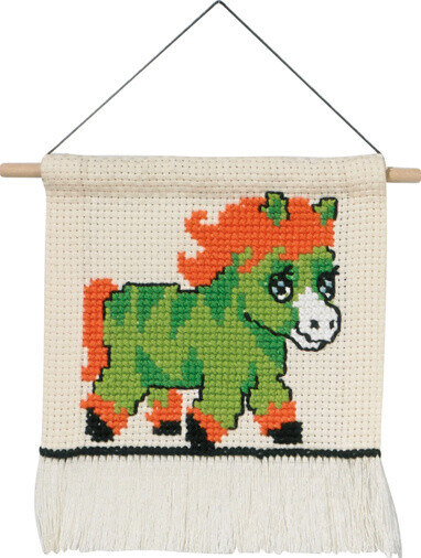 Borduurpakket MFK groene pony 5119/18 16x18 cm