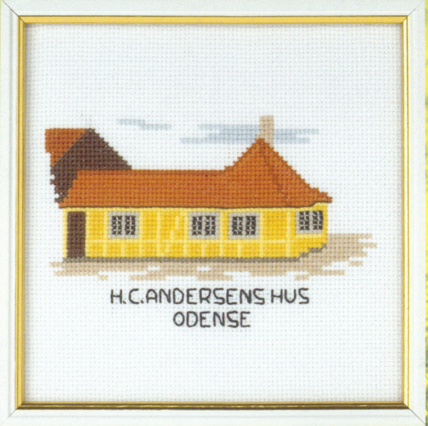 Borduurpakket H.C. Andersen huis 15 x 15 cm