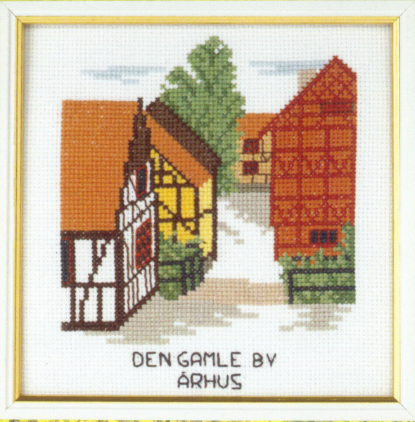 Borduurpakket De oude stad 15 x 15 cm