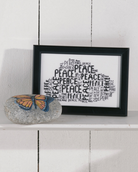 Borduurpakket Vrede in een wolk 9 x 14 cm