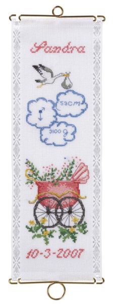 Borduurpakket Doop Sandra 12 x 35 cm m/5188/12